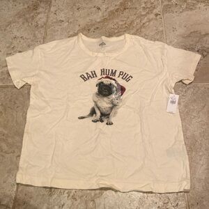 Old Navy Small Beige Christmas PJ Shirt